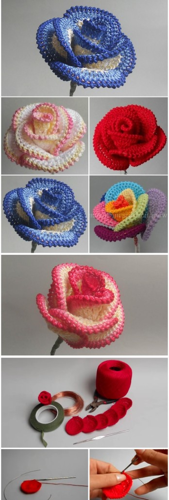 How to Crochet a Big Rose