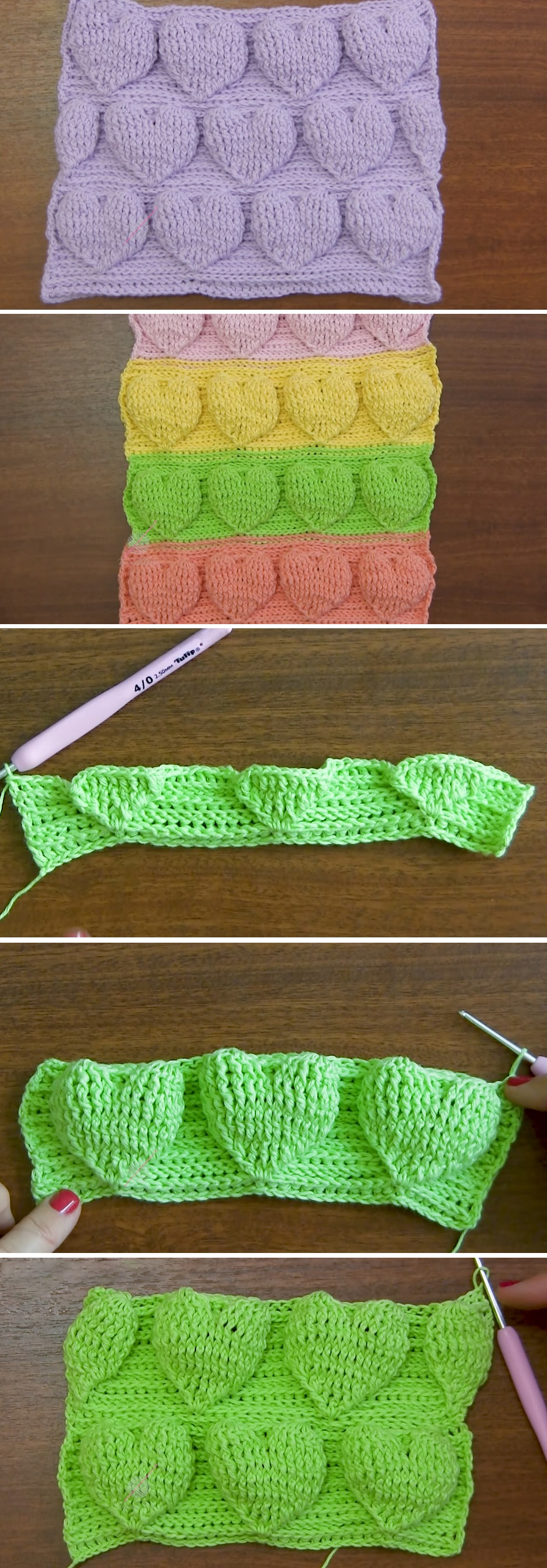 Crochet 3D Heart Tutorial
