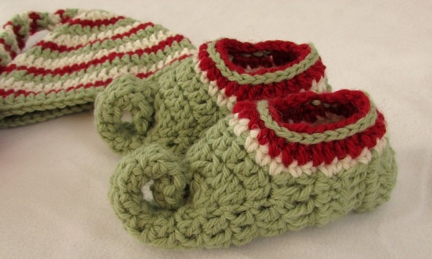 Crochet Christmas Elf Slippers