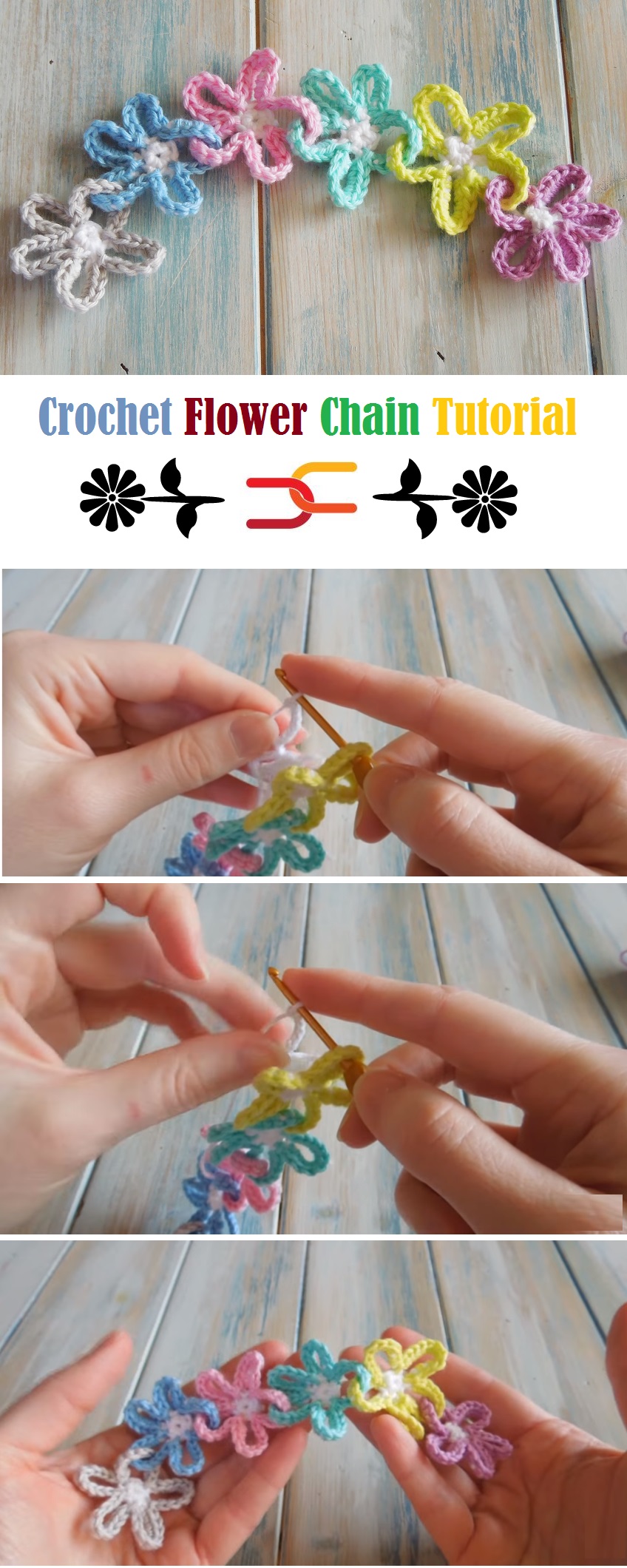 How to Crochet Flower Chain Tutorials & More