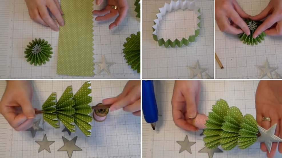 Rosette Christmas Tree Super Easy Tutorial