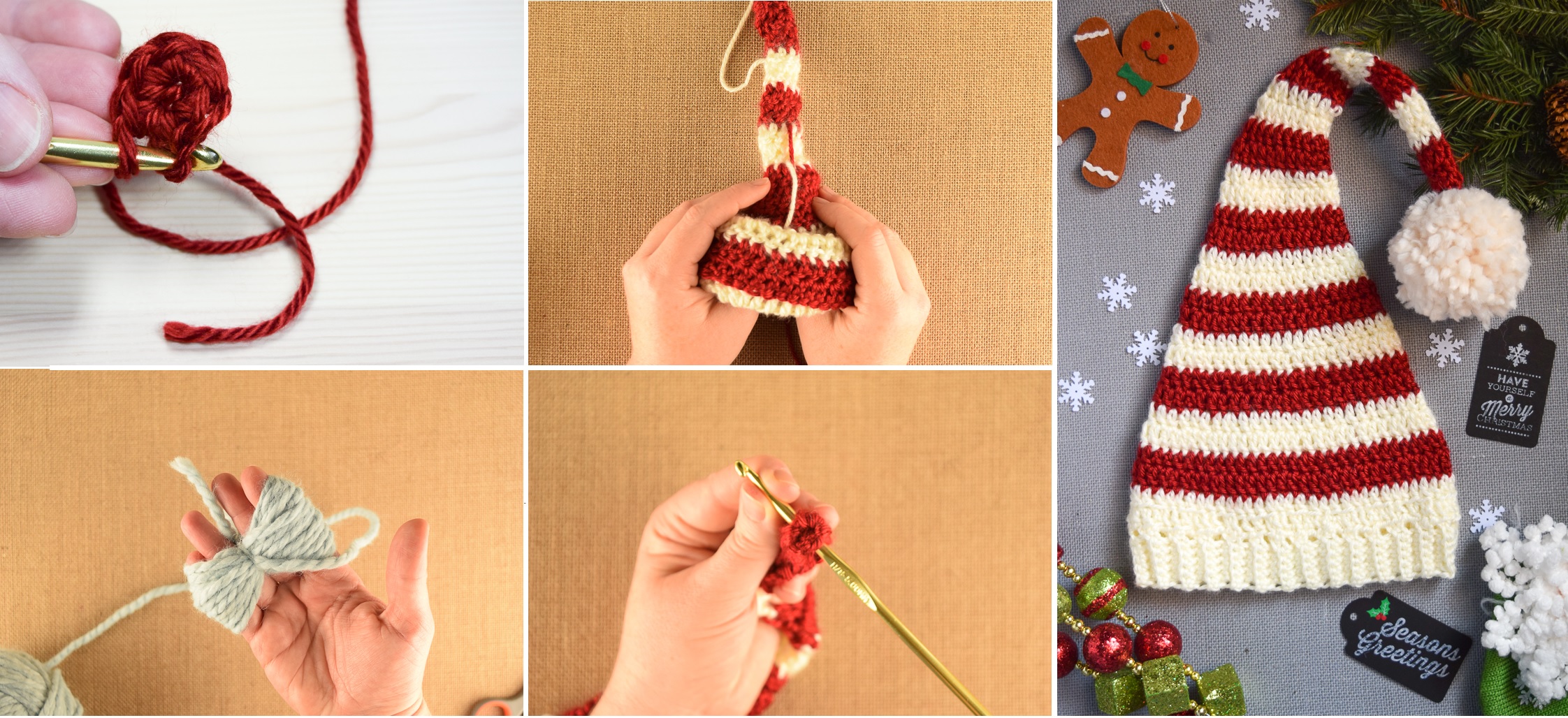 Crochet Elf Holiday Hat Pattern