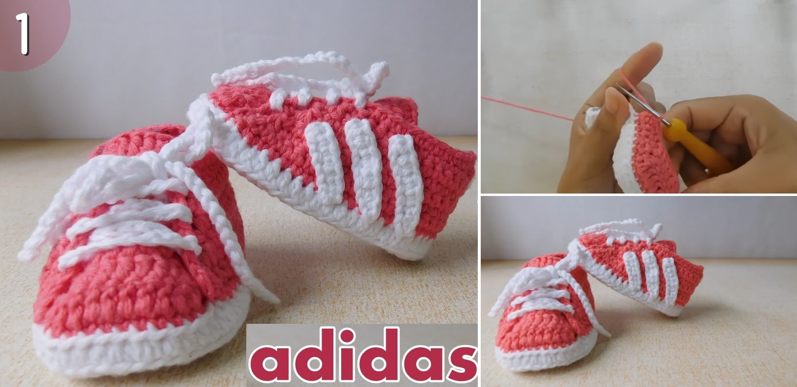 Crochet Baby Booties Adidas Style