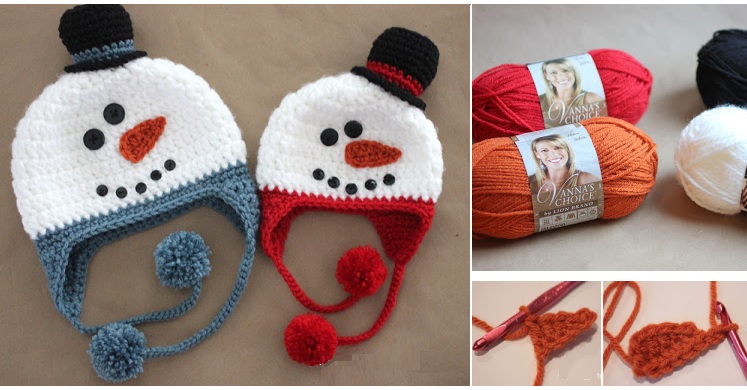 How to Crochet a Snowman Hat