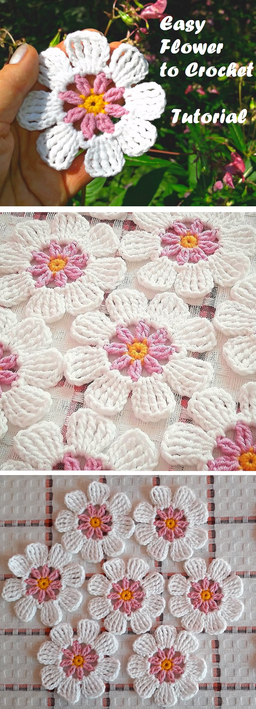 crochet flower tutorial