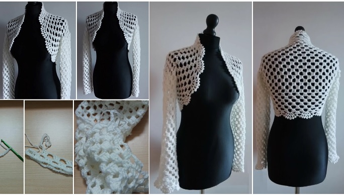 Bolero hot sale crochet jacket