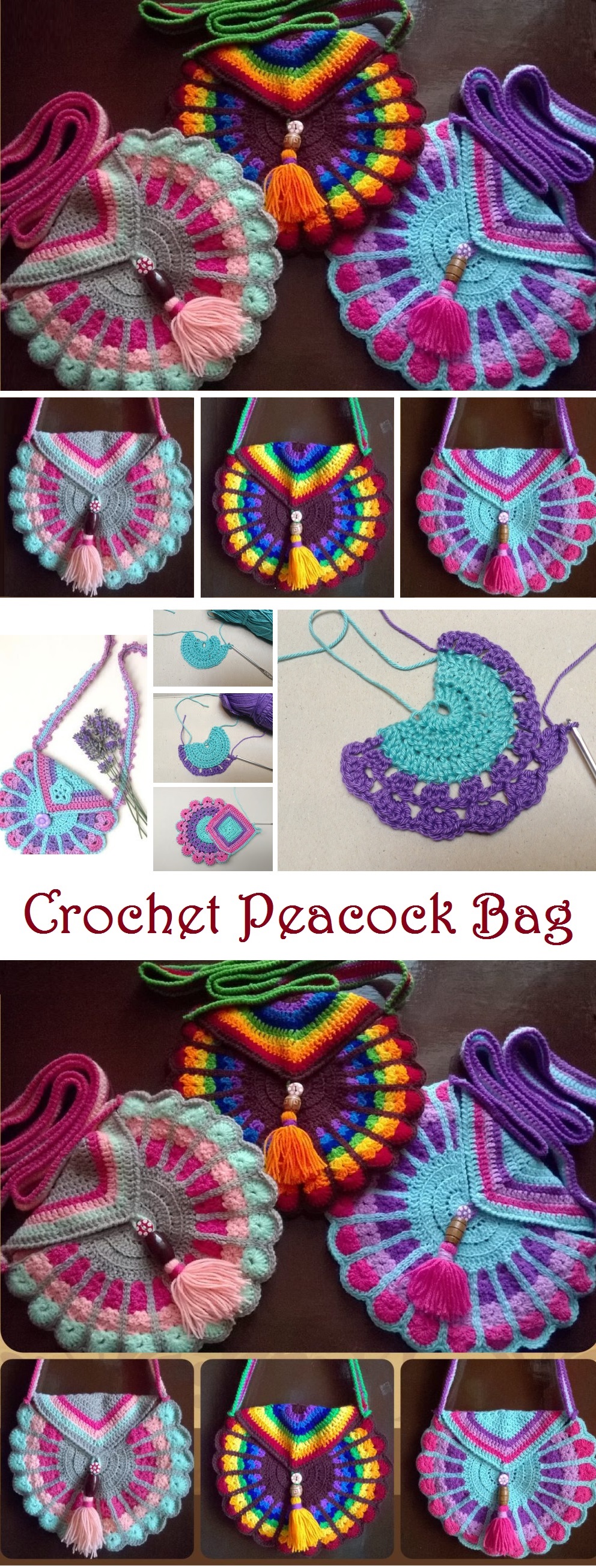Crochet Peacock Bag Tutorial