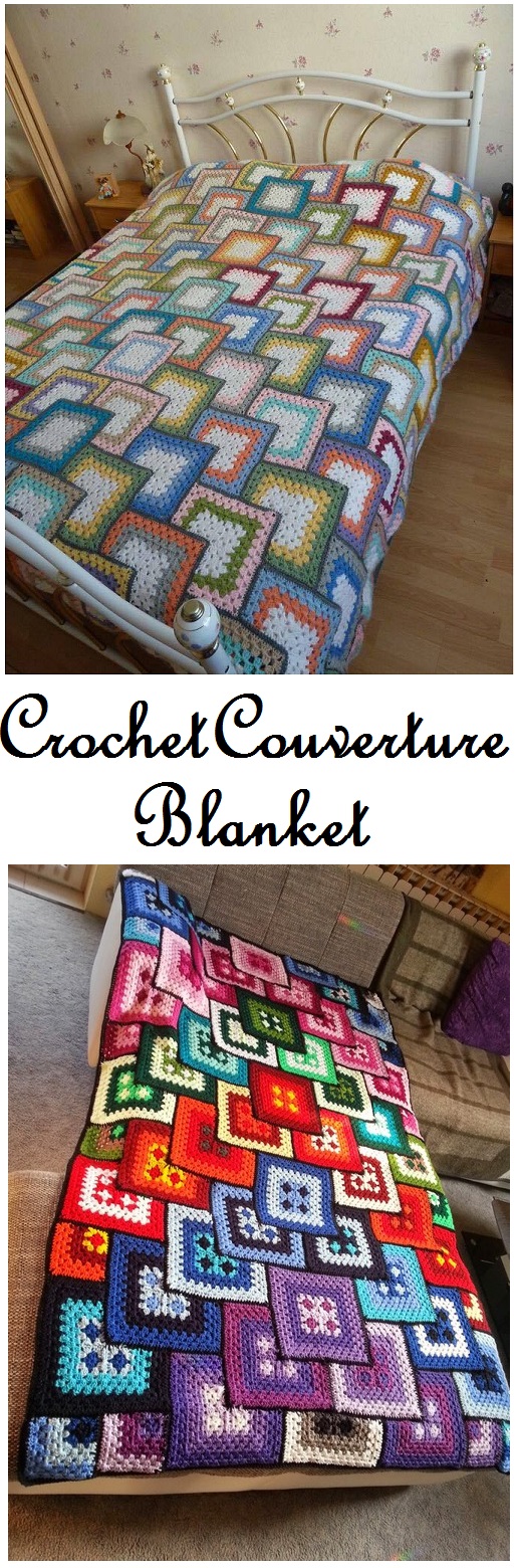 Crochet couverture blanket - free pattern