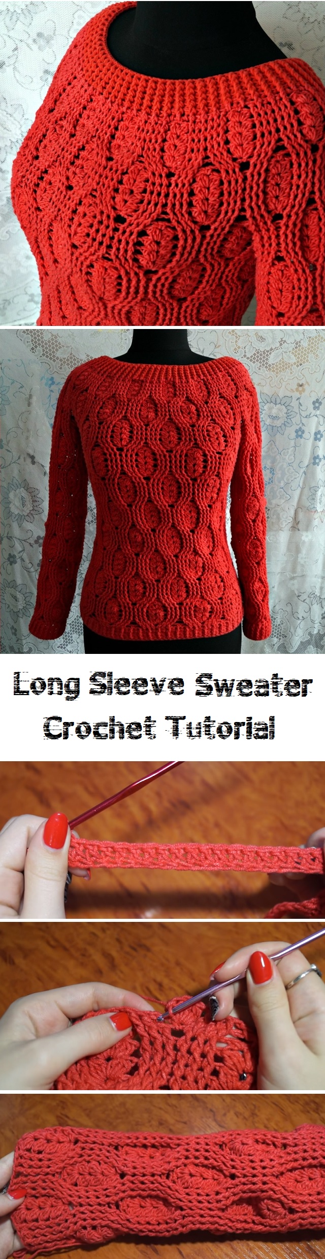 crochet sleeve sweater