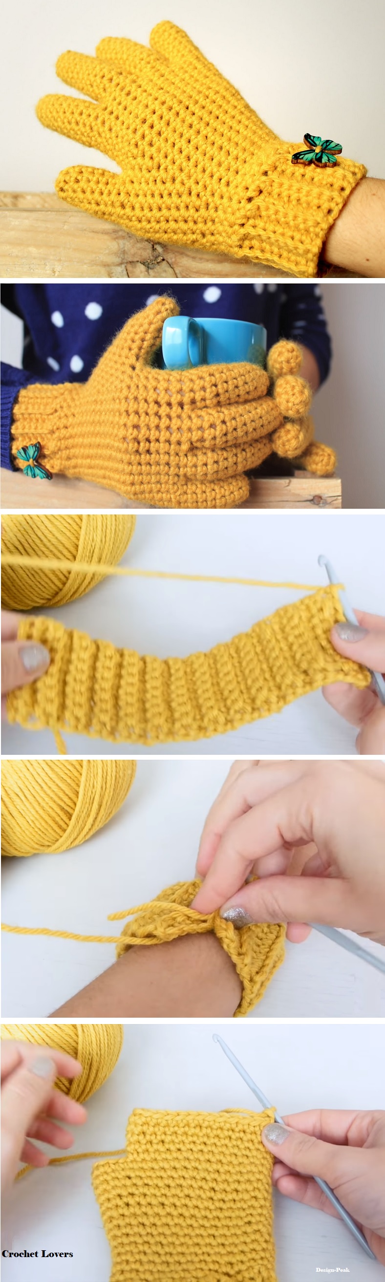 Crochet Beautiful Gloves