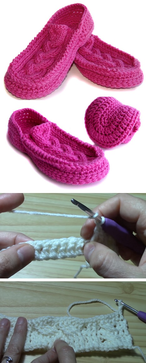 Cabled Stitch Slippers