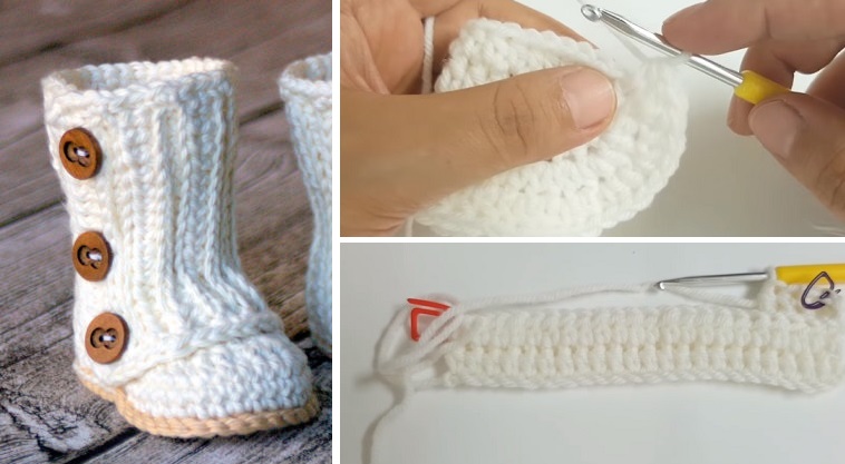 crochet baby wrap boots free pattern