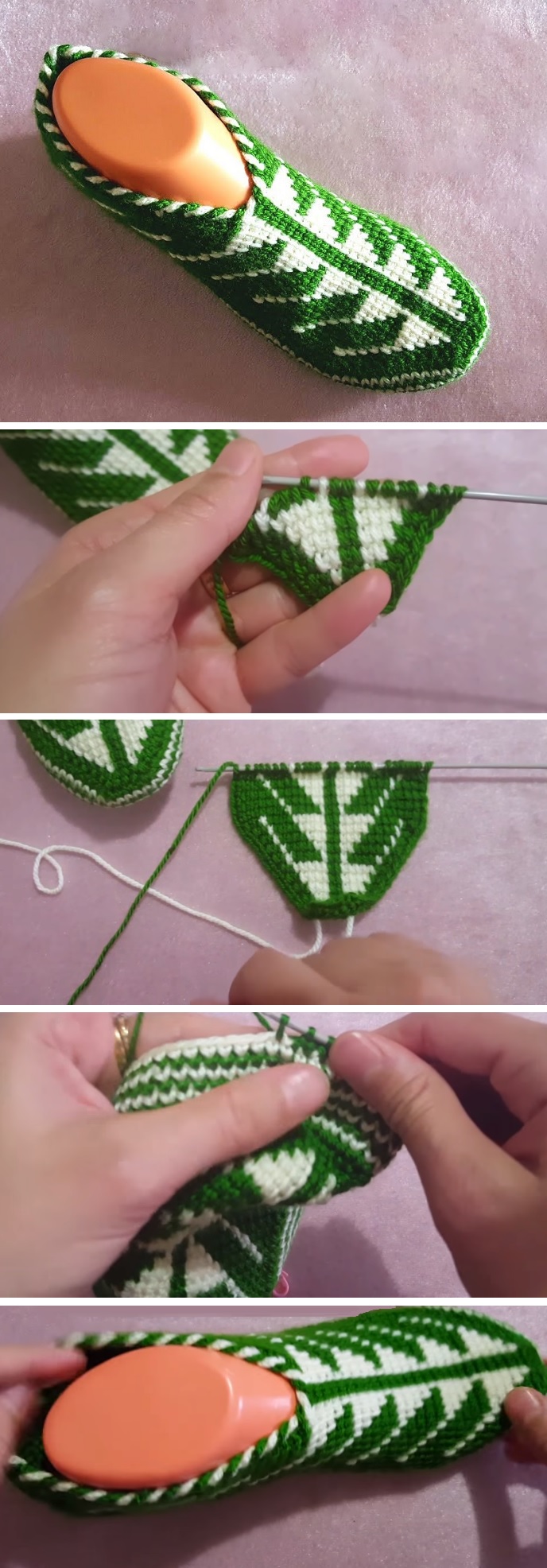 Crochet Bicolored Slippers – Tutorial