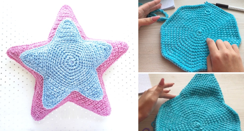Crochet Star Pillow – Video + Pattern