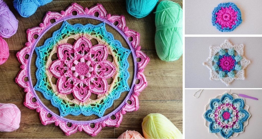 Crochet Beautiful Mandala Coaster Tutorials & More