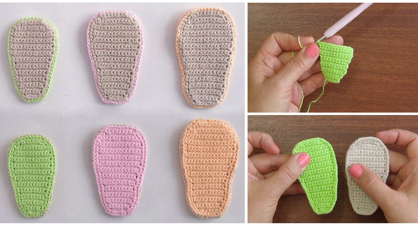 Easiest Baby Shoe Insoles to Crochet
