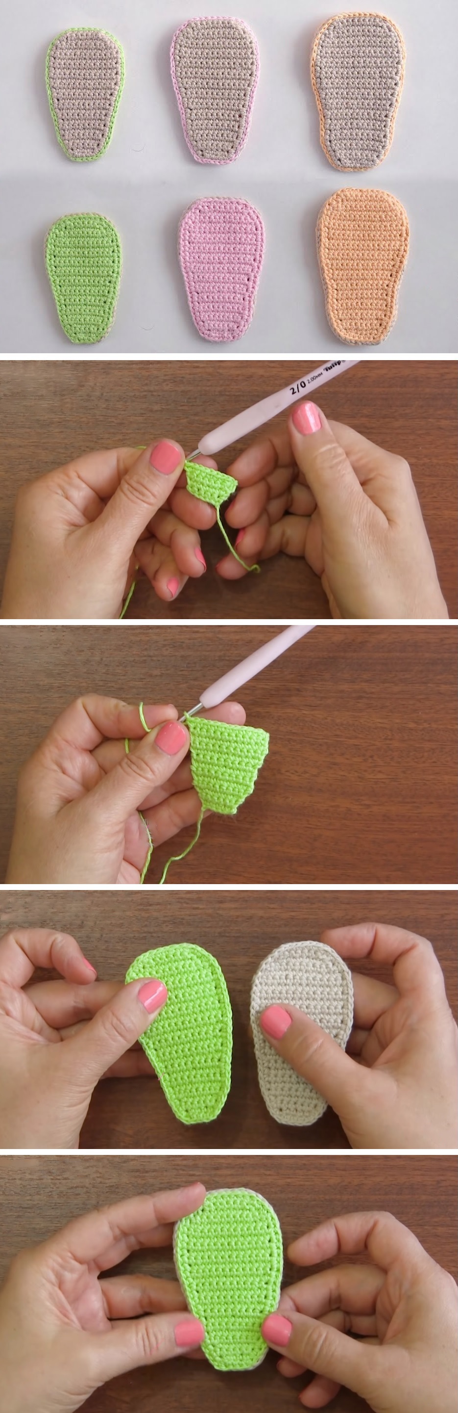 Easiest Baby Shoe Insoles to Crochet 