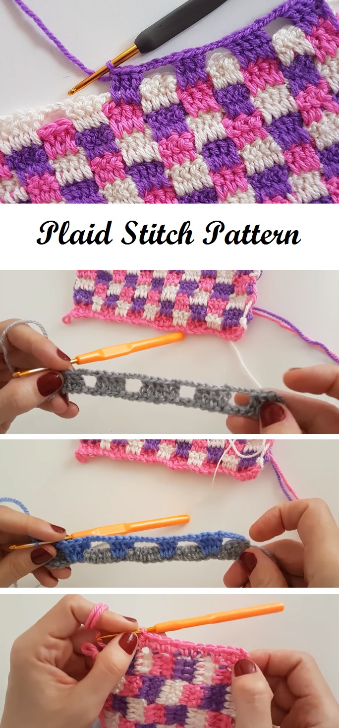 Crochet Plaid Stitch – Tutorials & More