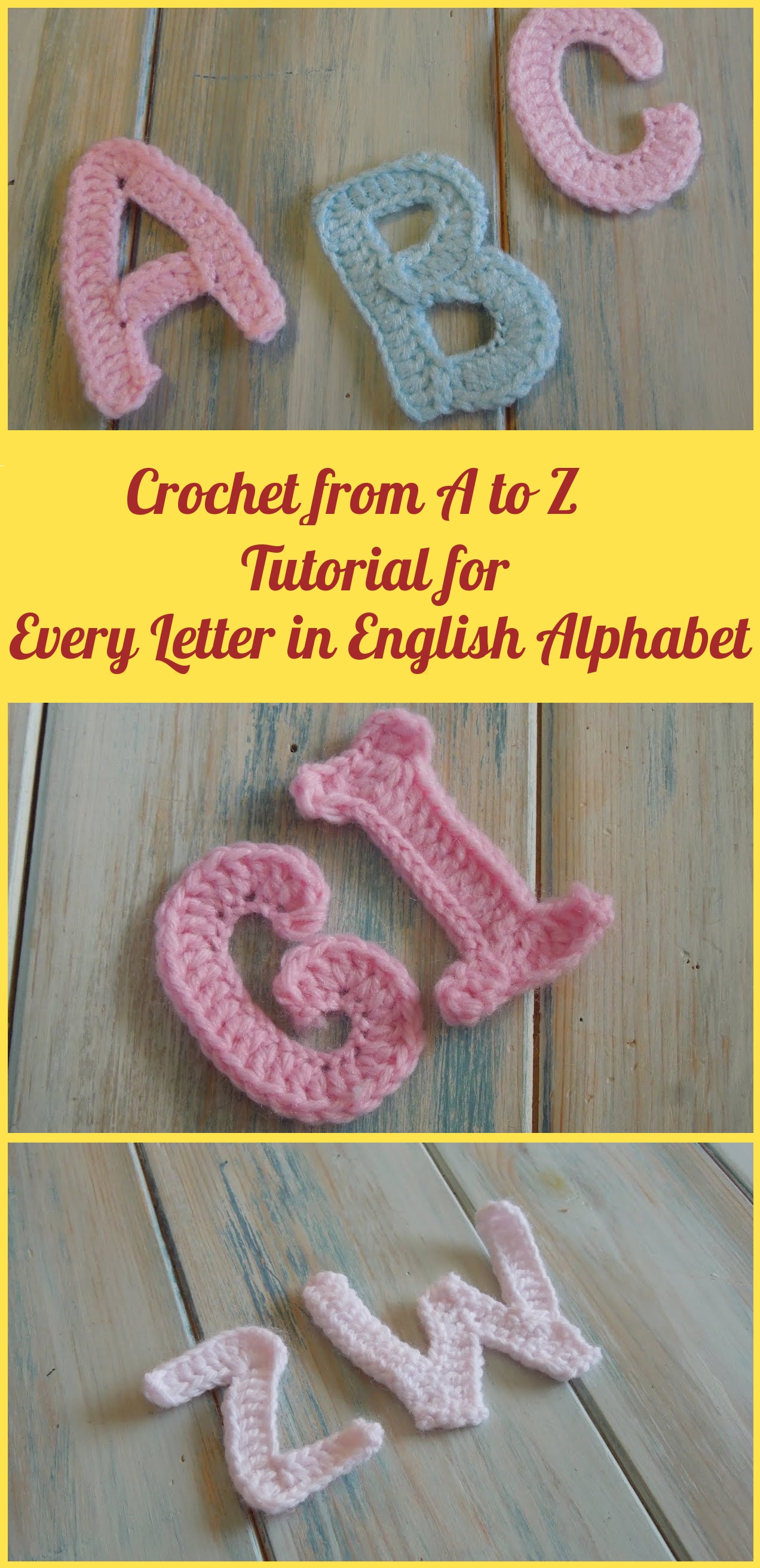 Crochet Tutorial for Each Letter in Alphabet Tutorials & More