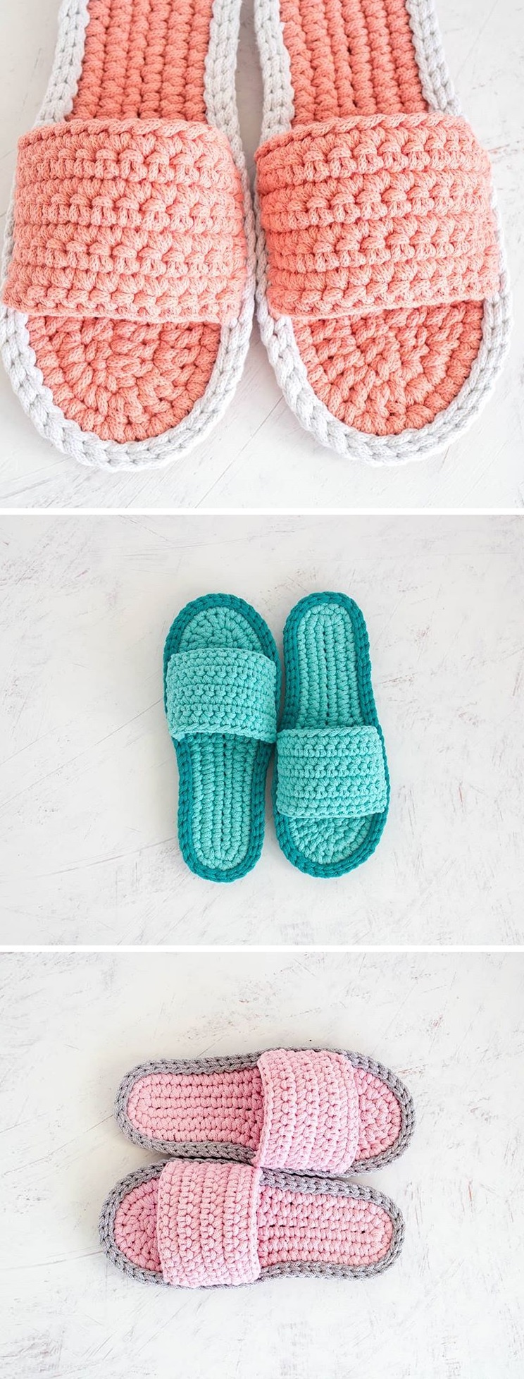 flip flop crochet slippers
