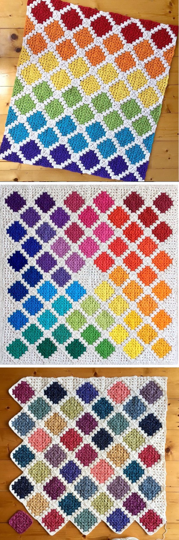 Crochet blanket best sale diamond pattern