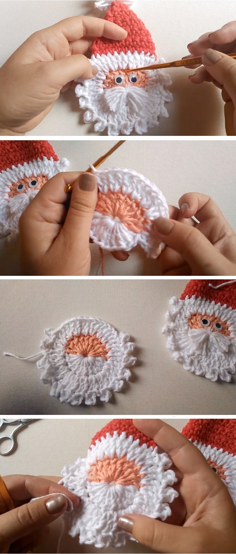 Crochet Santa Applique – Christmas Pattern