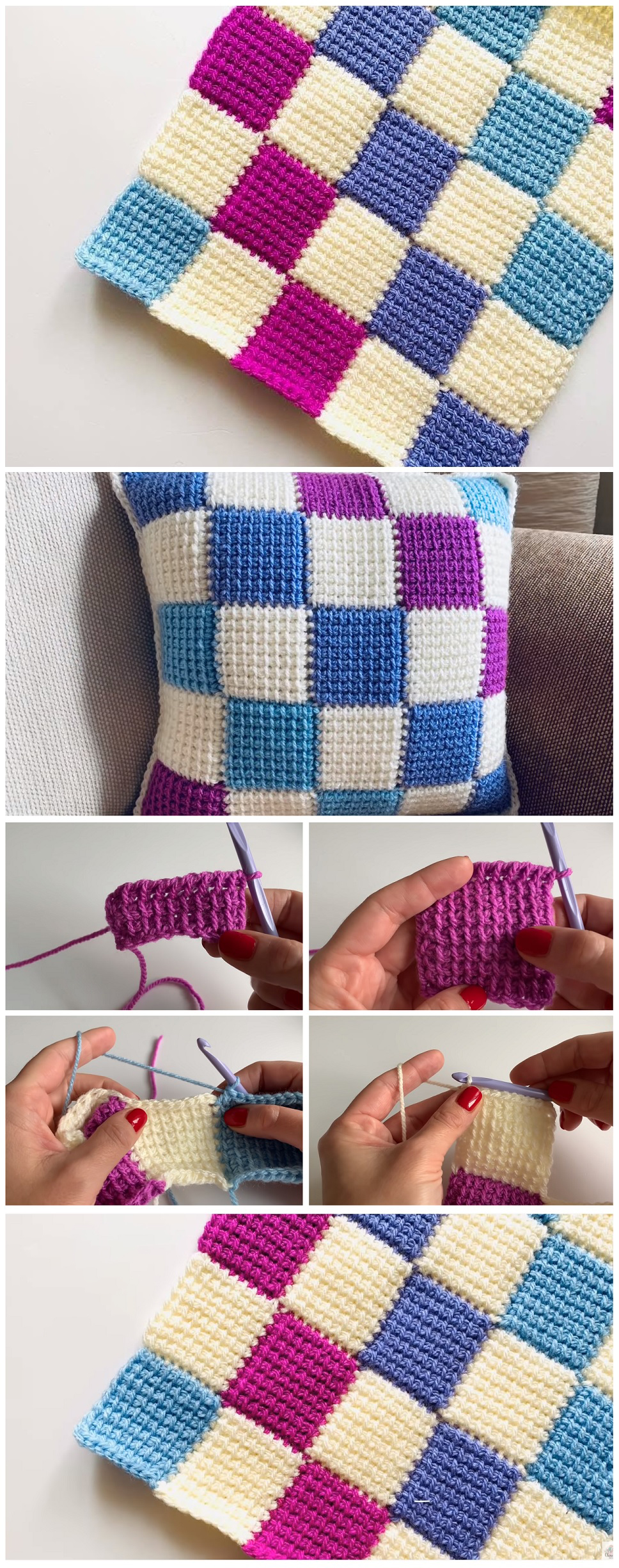 Crochet Entrelac Stitch