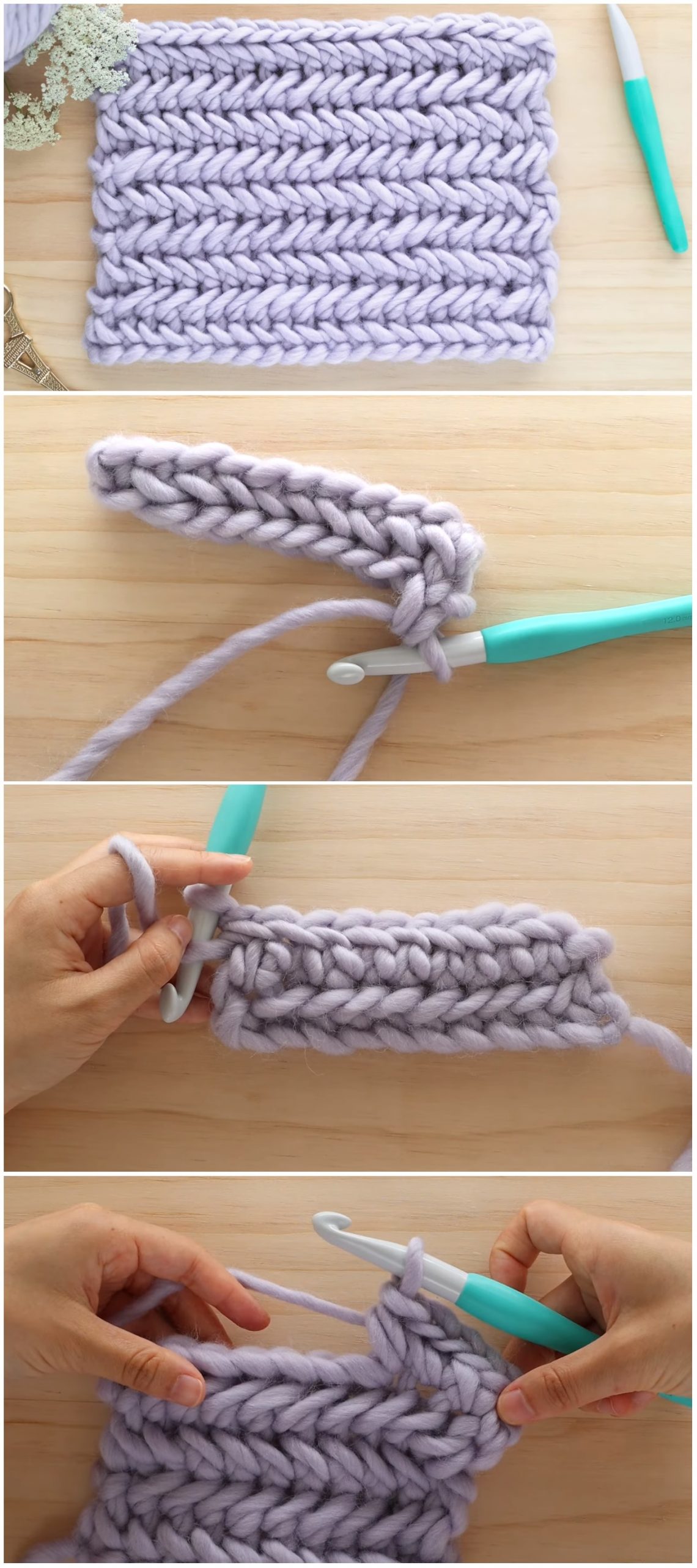 Herringbone Single Crochet Stitch Tutorial – Tutorials & More