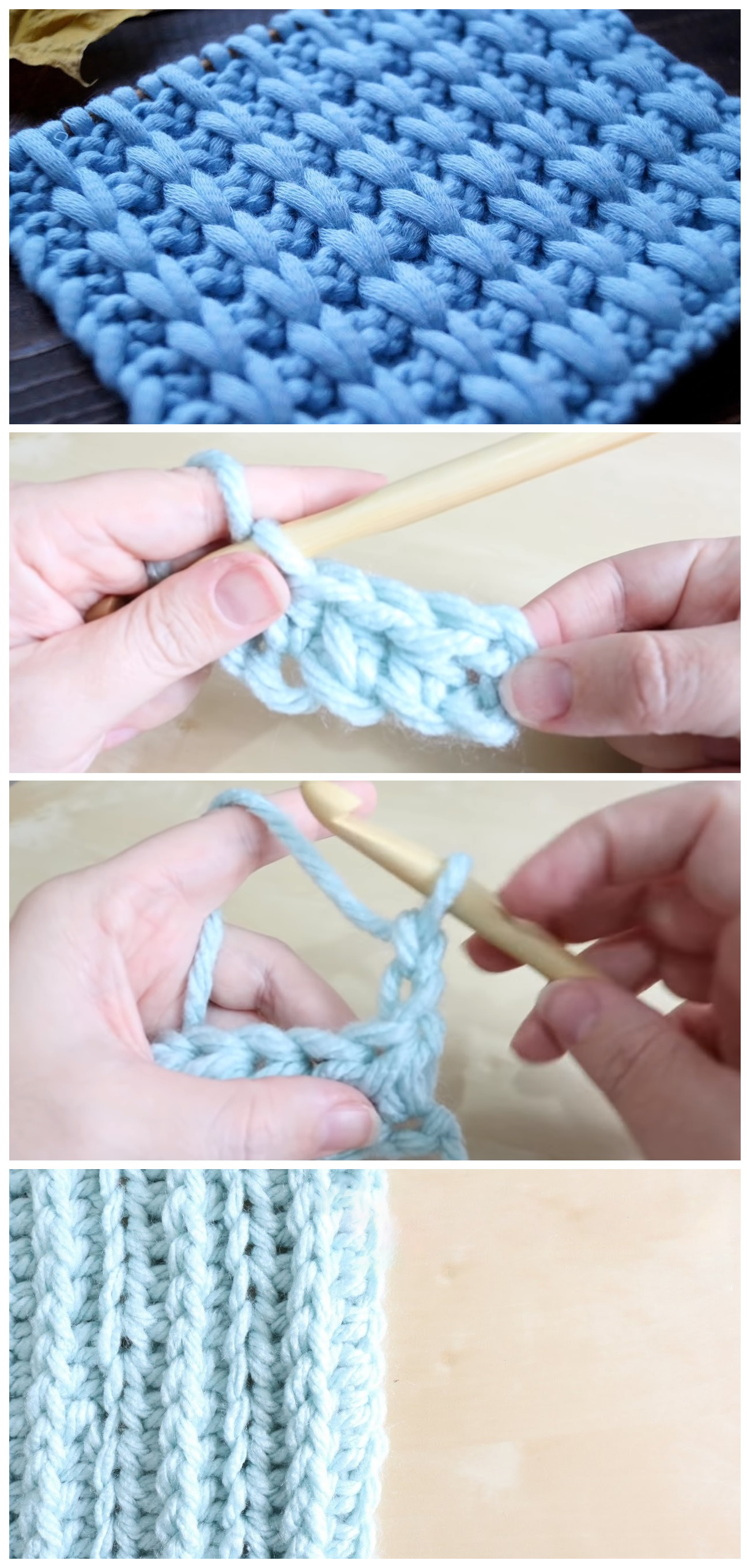 Crochet Ribbed Knit Stitch – Free Tutorial