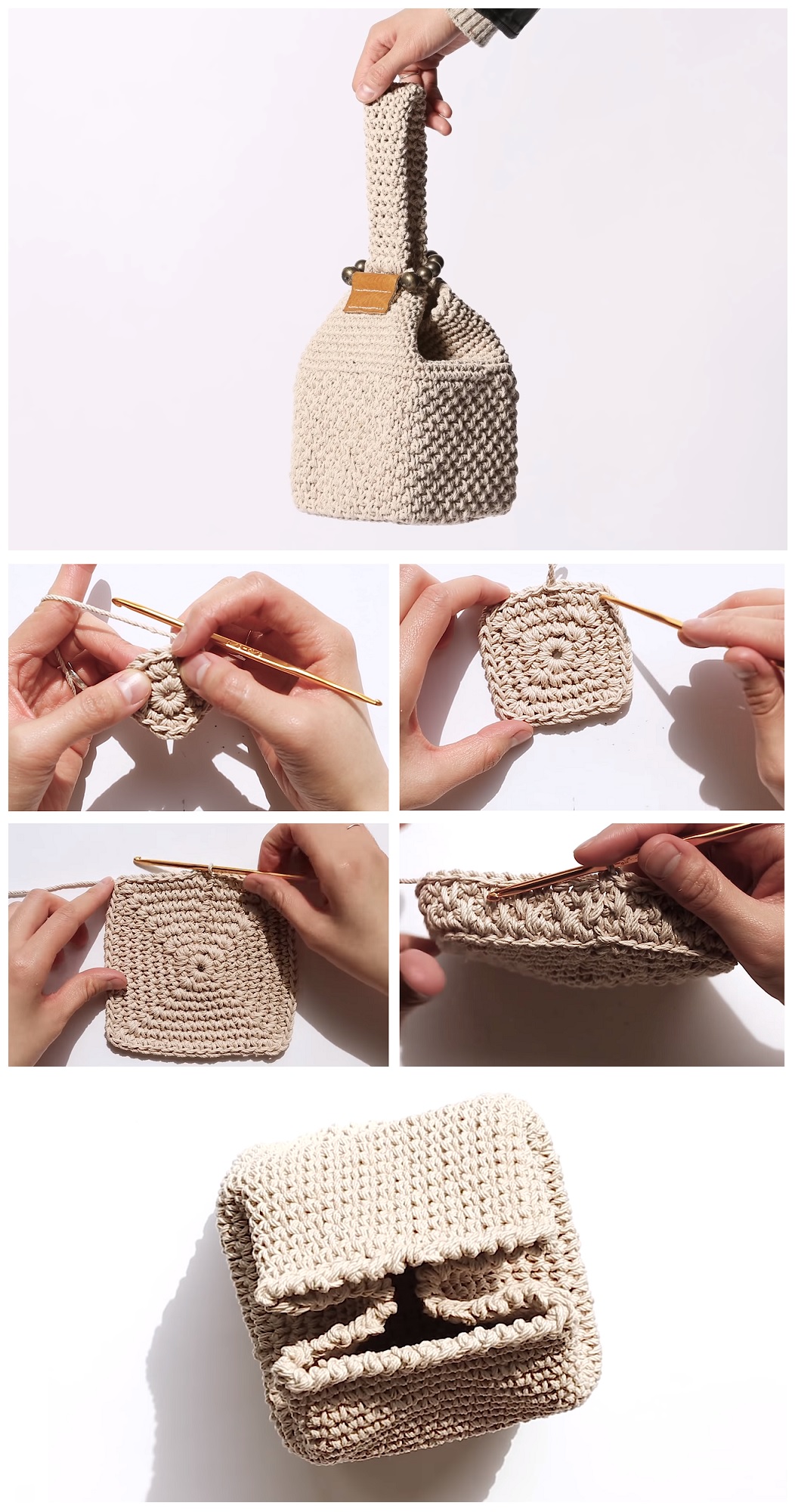 Crochet square bag on sale pattern