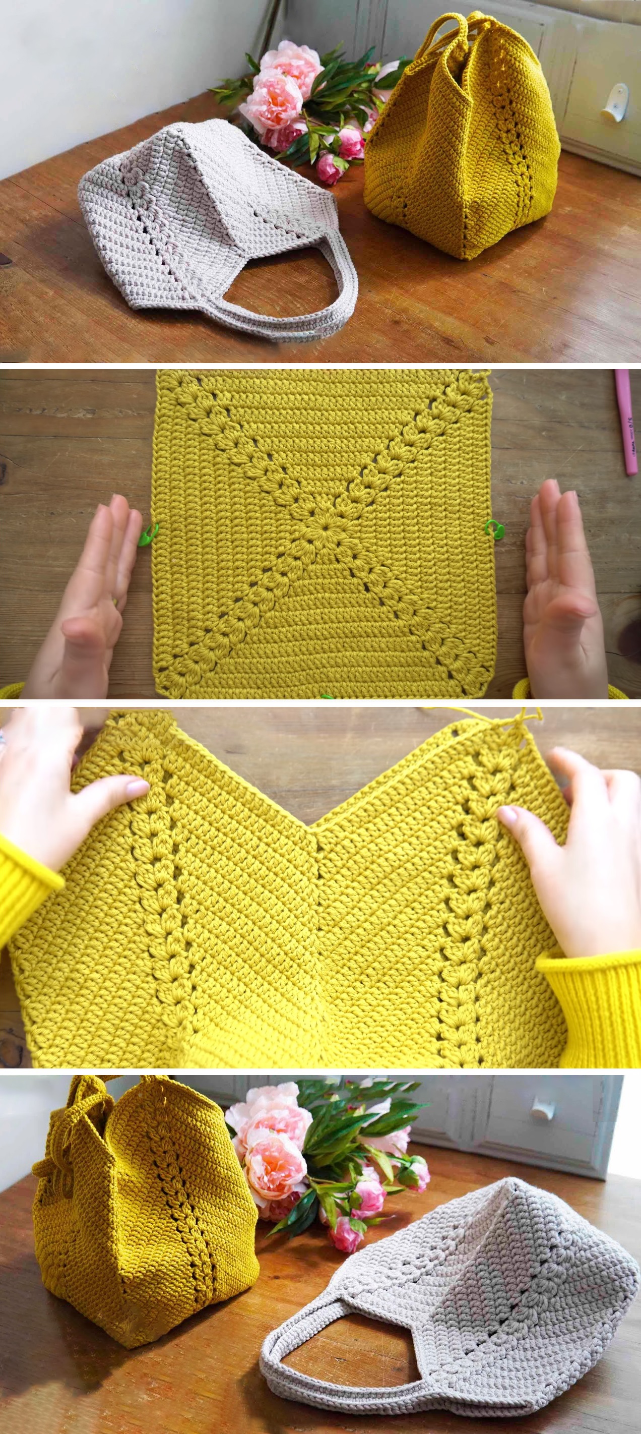 Crochet Granny Square Bag Tutorials & More