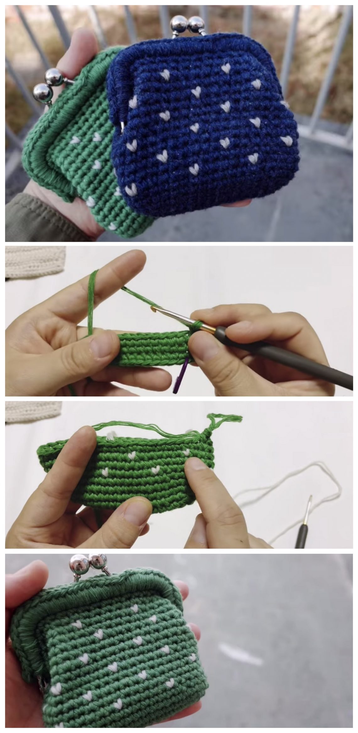Crochet Heart Purse Tutorial Design Peak