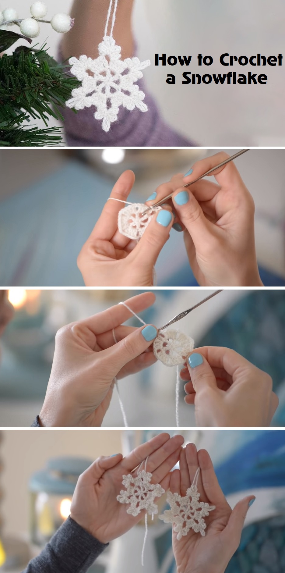 How to Crochet a Snowflake