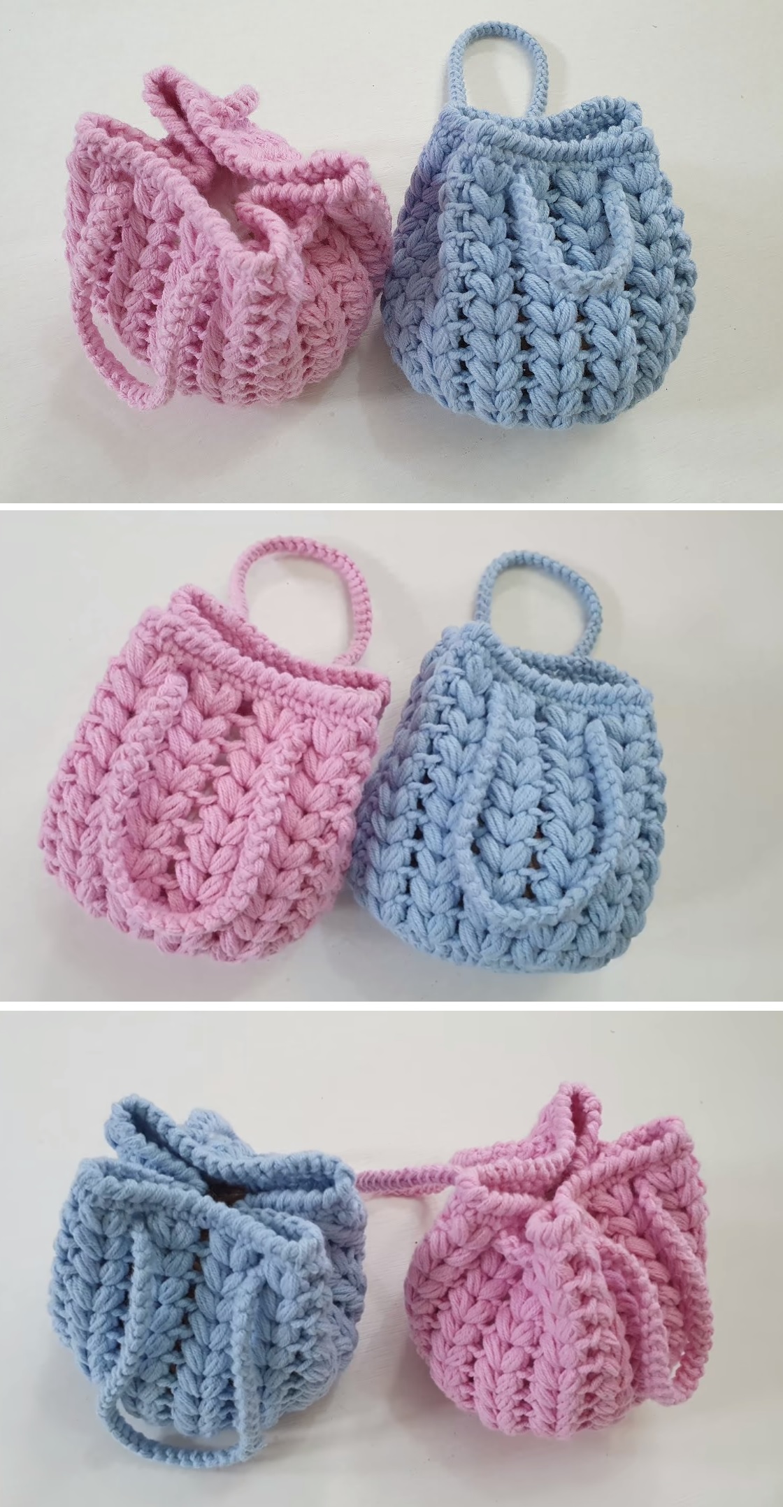 Crochet pattern backpack video tutorial, Step by step backpa