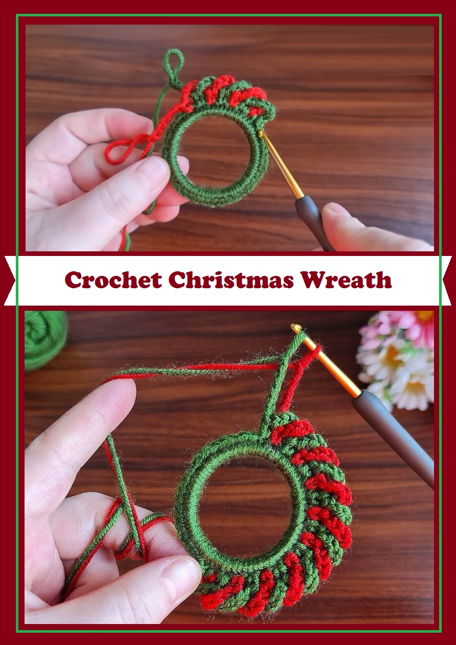 How to Crochet a Christmas Wreath