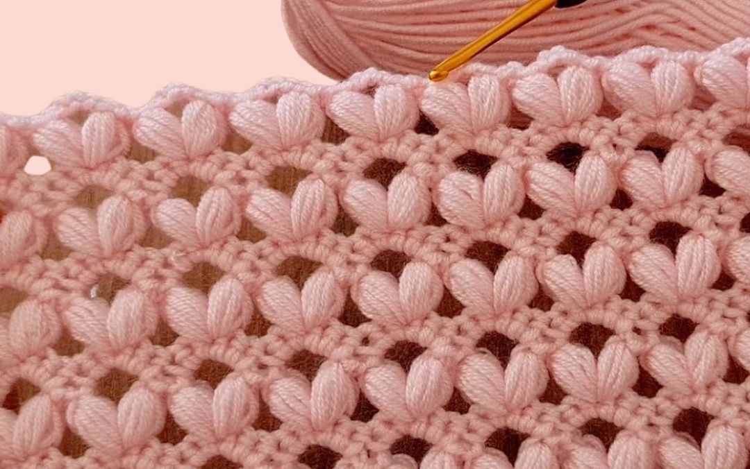 Crochet Heart Stitch Blanket – Let’s Learn
