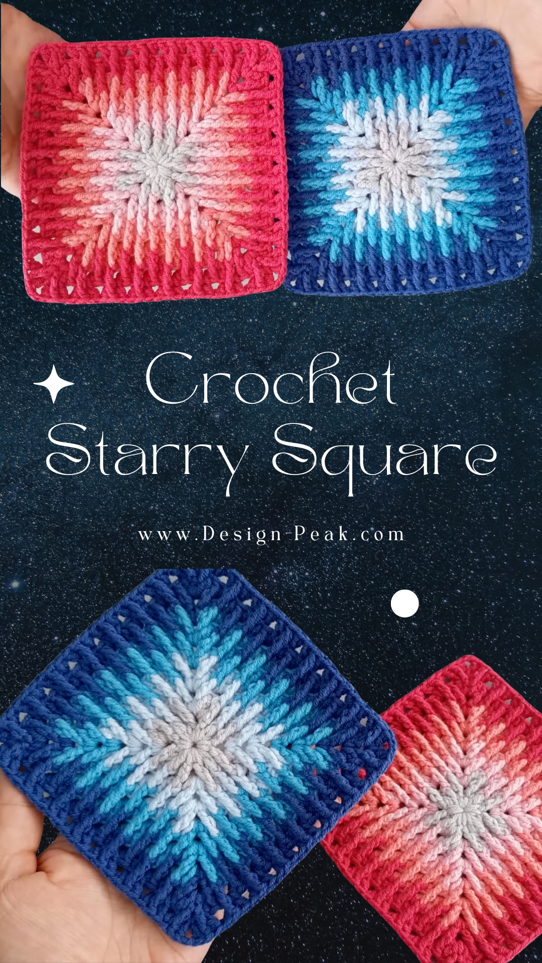 Crochet Starry Granny Square