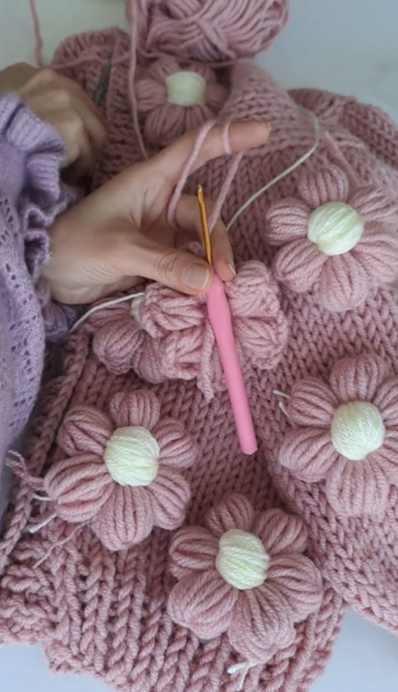 Learn How to Crochet a Flower Cardigan