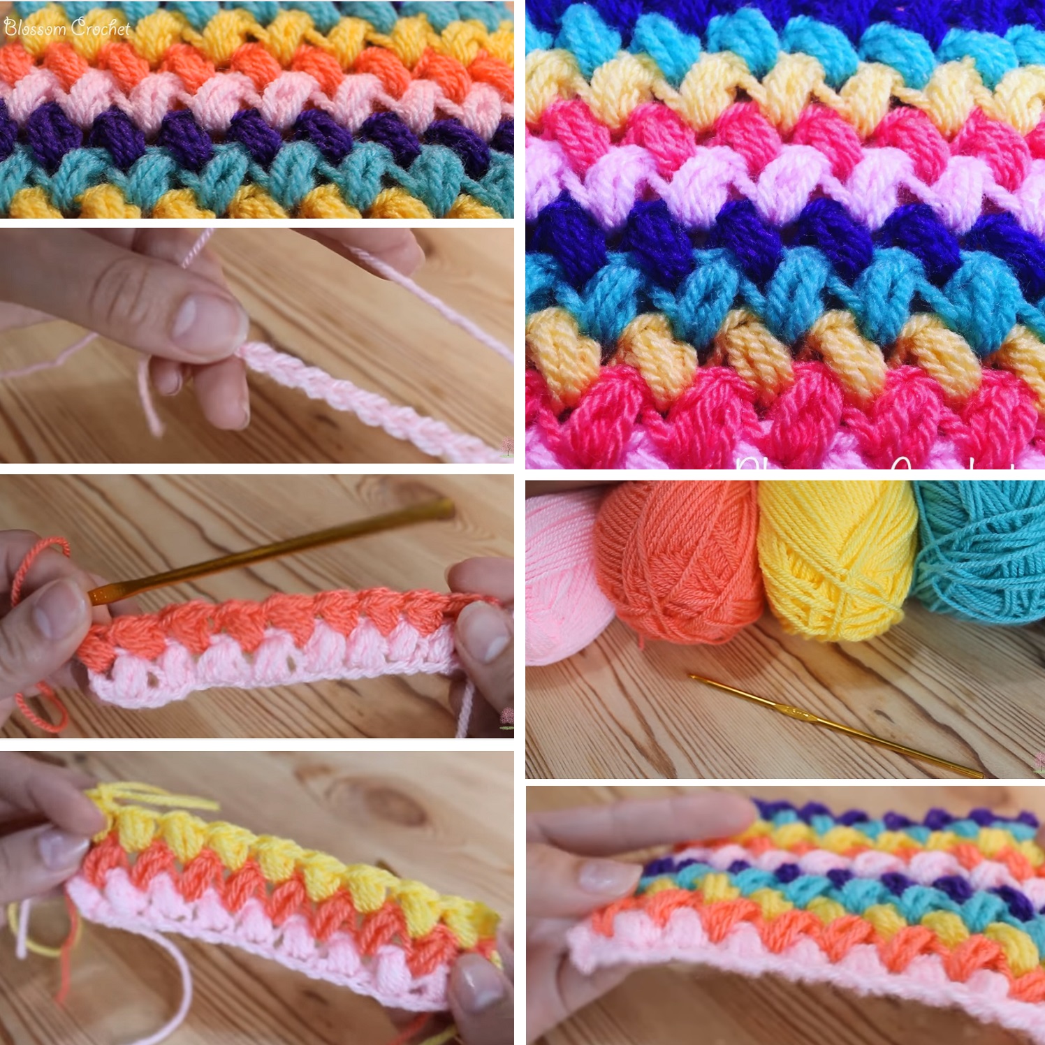 Bean Stitch Crochet Tutorial.