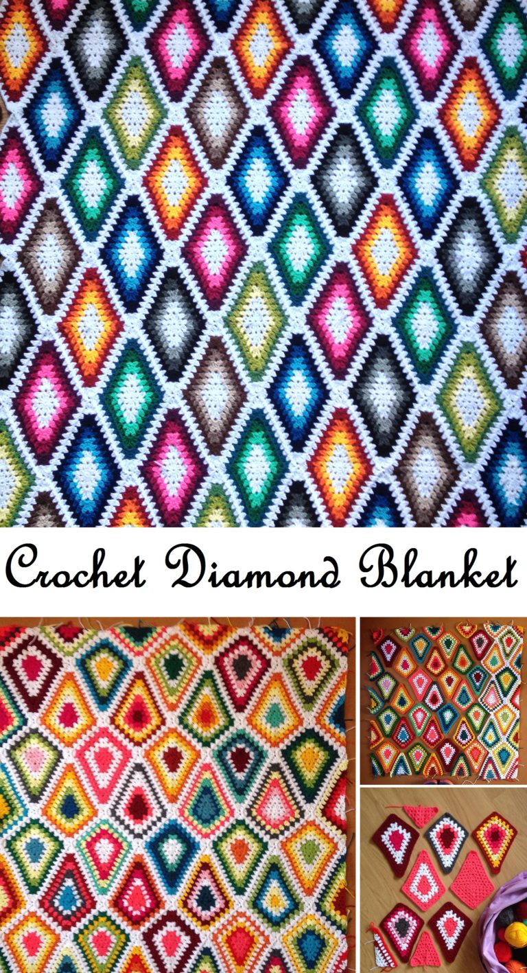 Crochet Diamond Blanket Tutorials & More