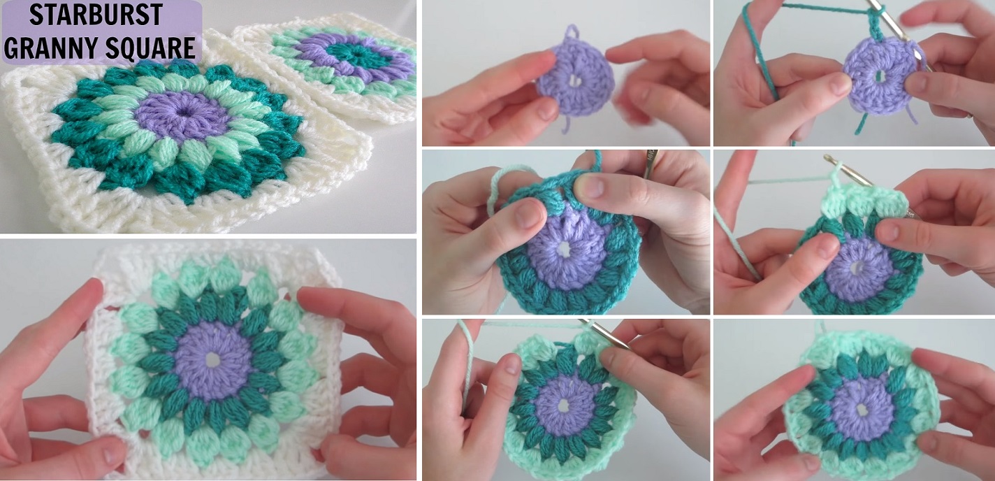 Learn To Crochet A Starburst Granny Square – Tutorials & More