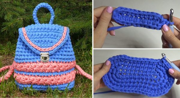 large crochet backpack