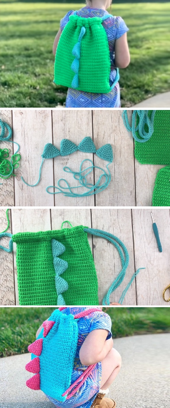 How to Crochet Dino Backpack - Tutorials & More