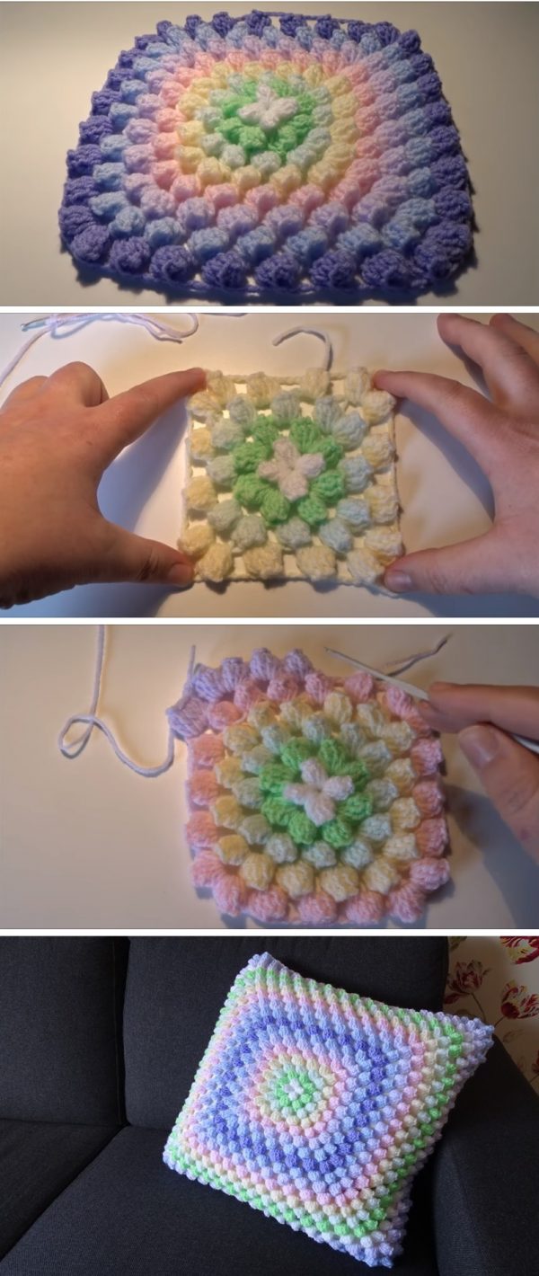 Crochet Popcorn Square Tutorials & More
