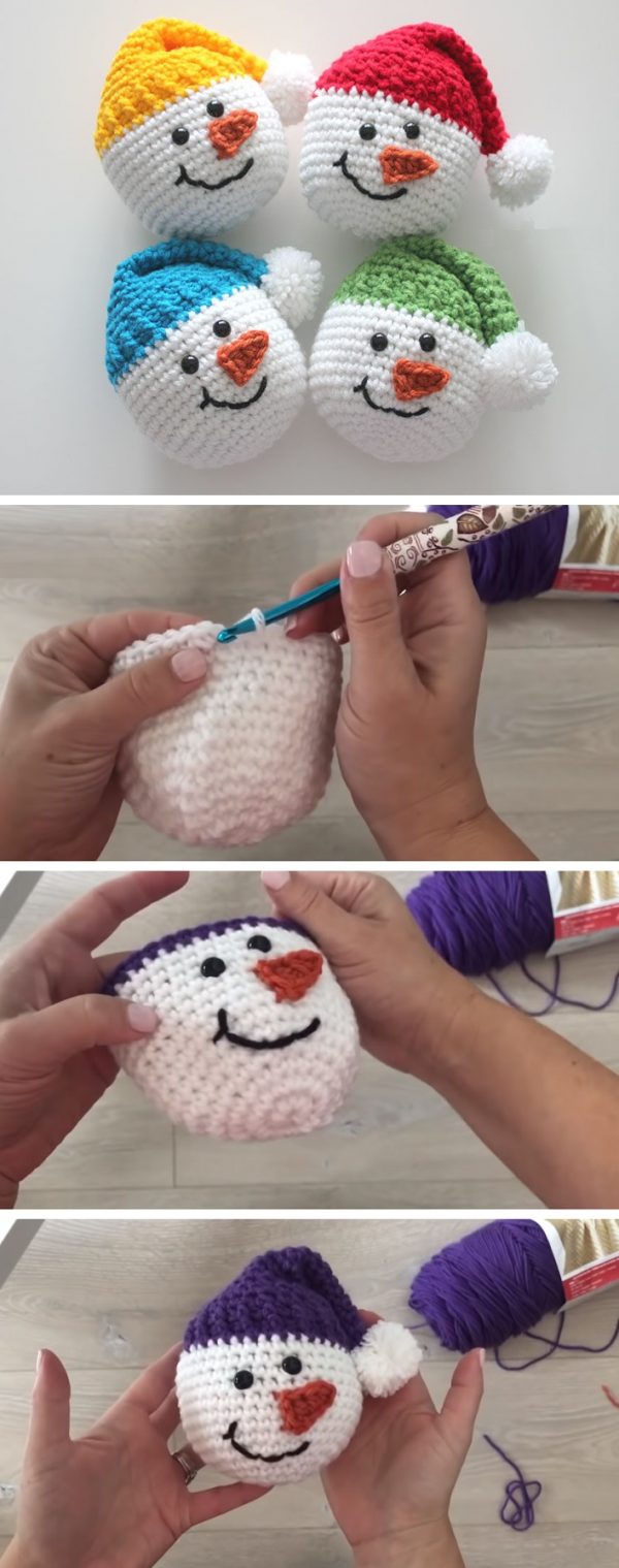 Crochet a Snowman Head Tutorials & More