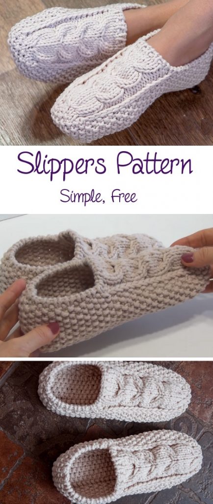 Simple, Free Slippers Pattern – Tutorials & More