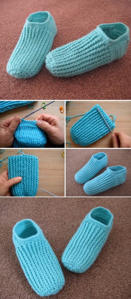 Crochet Slippers Easy – Any Size – Tutorials & More