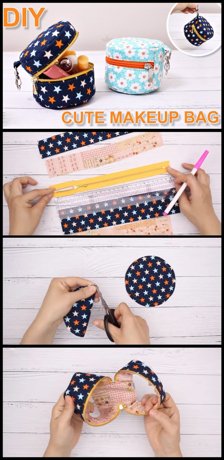 DIY Small Makeup Bag – Tutorials & More