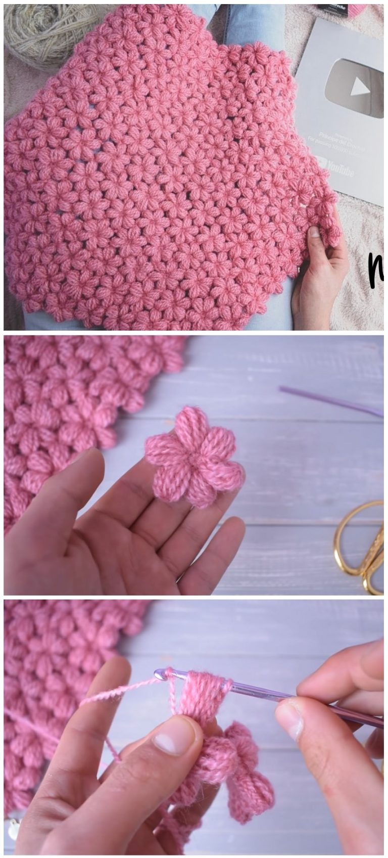 Crochet Flower Blanket Free Tutorial Tutorials & More