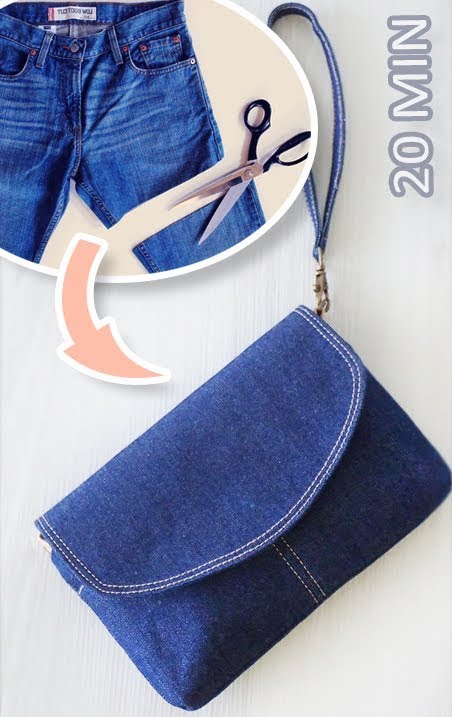 Purse made out of jeans hotsell